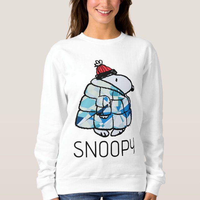 Snoopy Winter Gem Puffer Jacke Sweatshirt (Vorderseite)