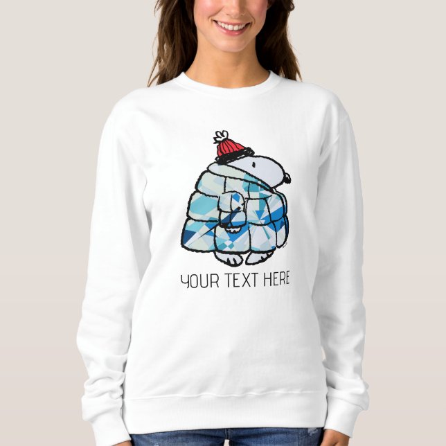 Snoopy Winter Gem Puffer Jacke Sweatshirt (Vorderseite)