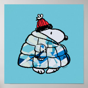 Snoopy Winter Gem Puffer Jacken Poster