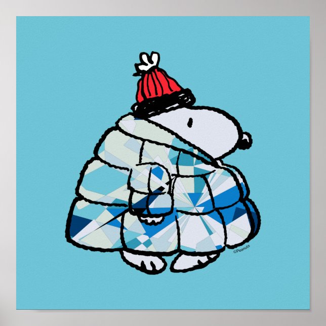 Snoopy Winter Gem Puffer Jacken Poster (Vorne)