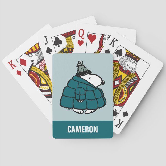 Snoopy Winter Puffer Jacket Spielkarten (Rückseite)