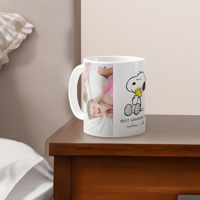 Snoopy & Woodstock | Bester Opa - Foto Kaffeetasse (Mug on bedside table)