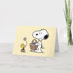 Snoopy & Woodstock   Fröhliche Oster-Grußkarte Feiertagskarte