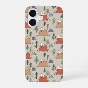 Snoopy & Woodstock Go Camping Muster iPhone 16 Hülle