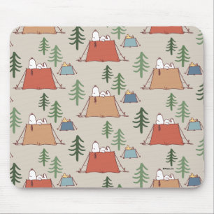 Snoopy & Woodstock Go Camping Muster Mousepad