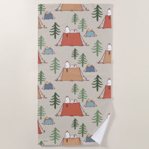 Snoopy & Woodstock Go Camping Muster Strandtuch