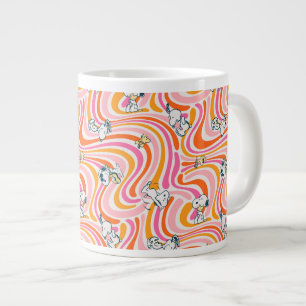 Snoopy & Woodstock Groovy Vibes Orange Muster Jumbo-Tasse