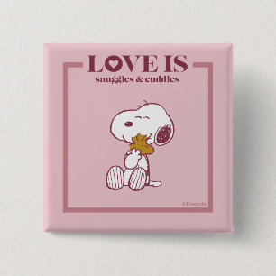 Snoopy & Woodstock - Liebe ist Schnurrbart & Cuddl Button