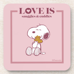 Snoopy & Woodstock - Liebe ist Schnurrbart & Cuddl Getränkeuntersetzer