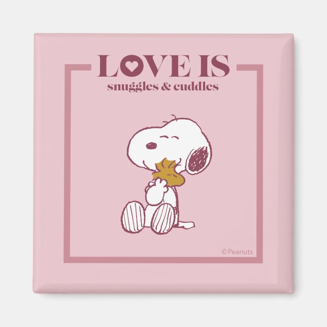 Snoopy & Woodstock - Liebe ist Schnurrbart & Cuddl Magnet (Vorne)