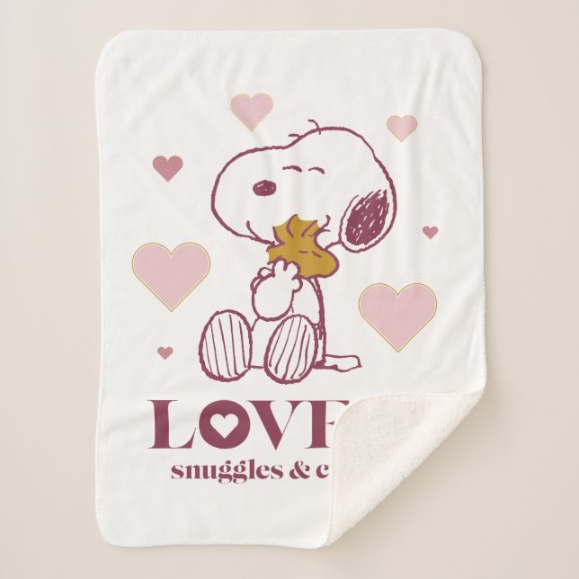Snoopy & Woodstock Love is Snuggles & Cuddles Sherpadecke (Vorderseite)