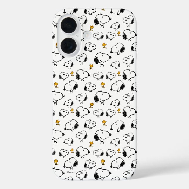 Snoopy & Woodstock Muster Case-Mate iPhone Hülle (Rückseite)