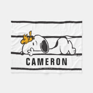 Snoopy & Woodstock     Name hinzufügen Fleecedecke