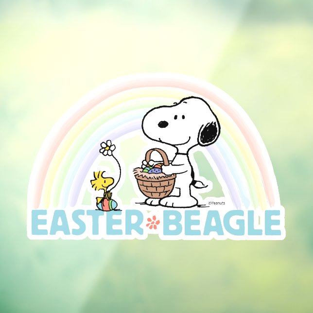 Snoopy & Woodstock - Ostern Beagle Fensteraufkleber (Blatt 3)