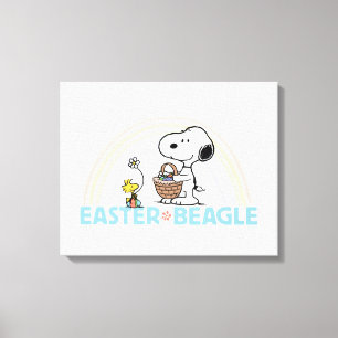 Snoopy & Woodstock - Ostern Beagle Leinwanddruck