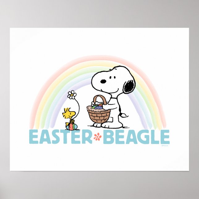 Snoopy & Woodstock - Ostern Beagle Poster (Vorne)