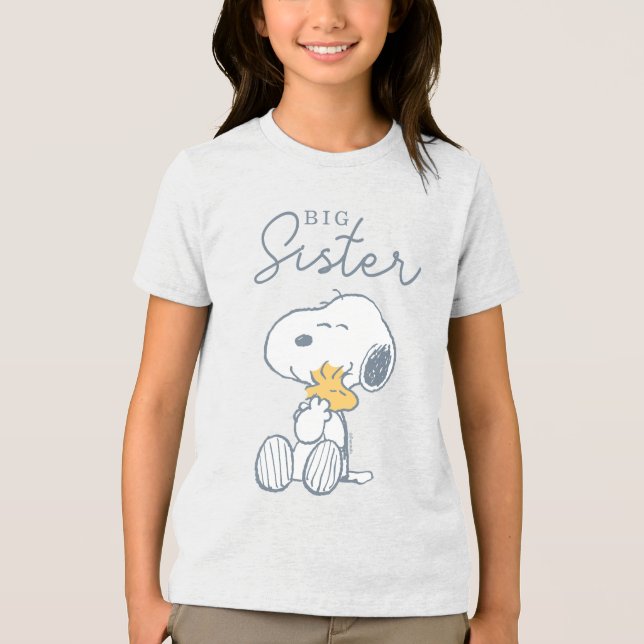 Snoopy & Woodstock | Over the Moon Baby Shower Tri-Blend Shirt (Vorderseite)