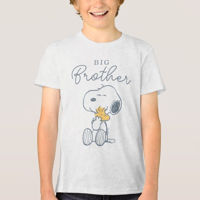 Snoopy & Woodstock | Over the Moon Baby Shower Tri-Blend Shirt (Vorderseite)