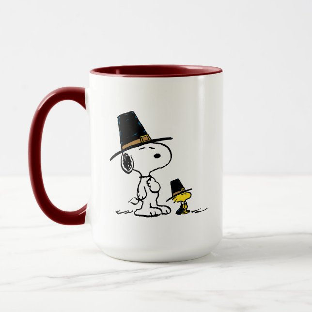 Snoopy & Woodstock Pilgrim Tasse (Links)