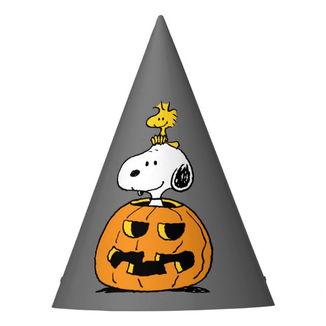 Snoopy & Woodstock Pumpkin Partyhütchen (Vorderseite)