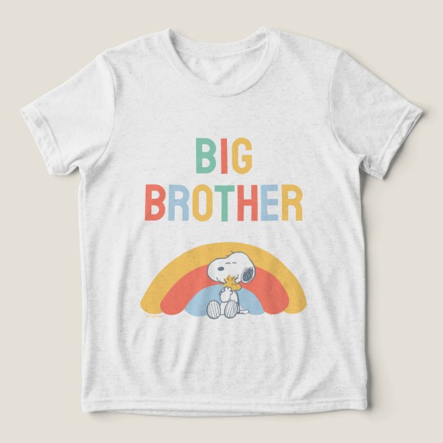 Snoopy & Woodstock Rainbow Baby Shower Tri-Blend S Tri-Blend Shirt (Design Vorderseite)