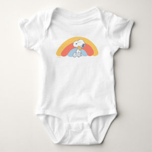 Snoopy & Woodstock Regenbogen-Baby-Party Baby Strampler