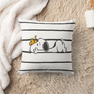 Snoopy & Woodstock   Smile Giggle Laugh Kissen