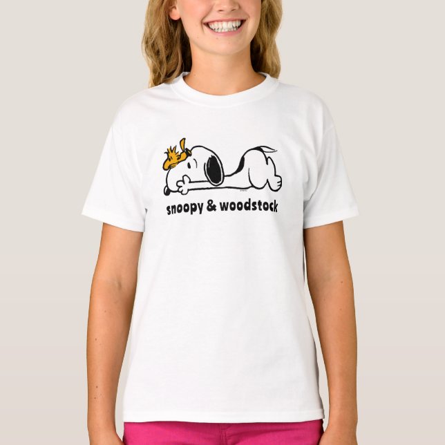 Snoopy & Woodstock | Smile Giggle Laugh T-Shirt (Vorderseite)