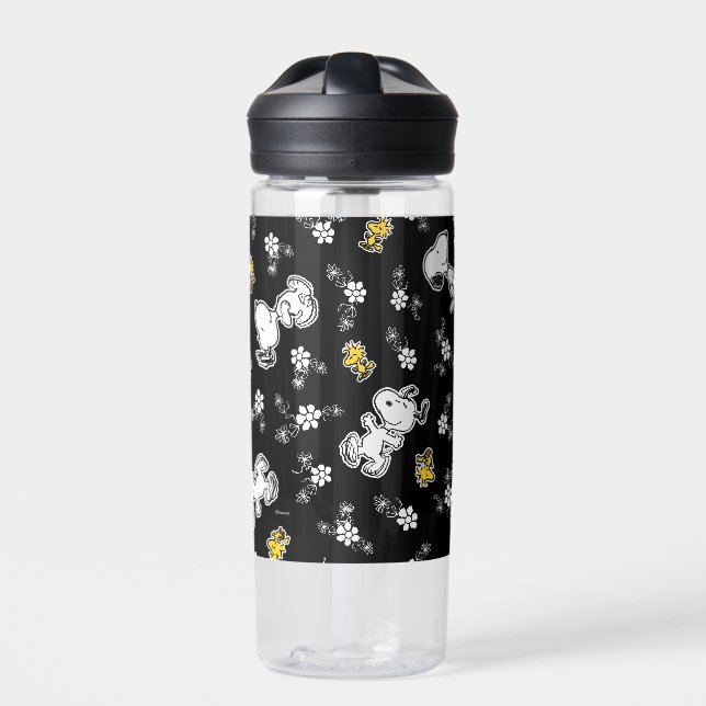 Snoopy & Woodstock Spaß & Blume Trinkflasche (Vorderseite)