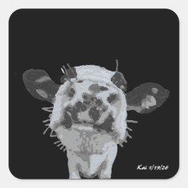 Snoot Boop, Animal Quadratischer Aufkleber