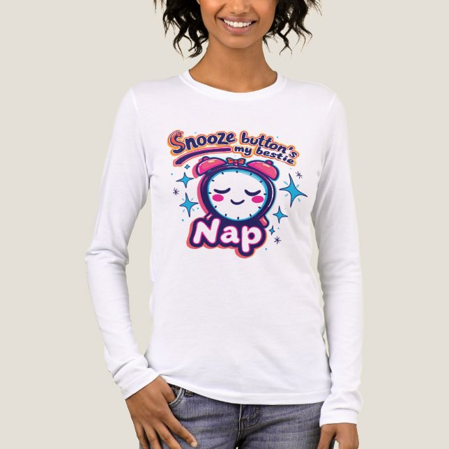 Snooze button’s my bestie Tri-Blend shirt (Vorderseite)