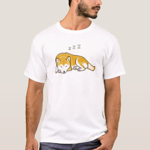 Snoozing Shiba Inu Dog pixart T-Shirt