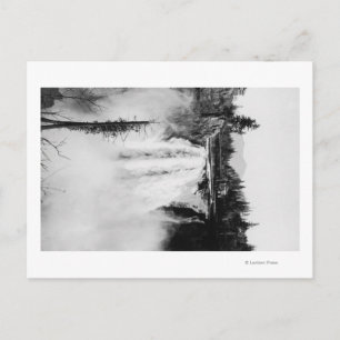 Snoqualmie Falls and Lodge, Washington Fotograp Postkarte