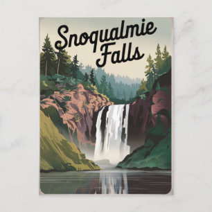 Snoqualmie Falls Vintage Postkarte
