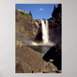 Snoqualmie Falls von unten, Washington Poster