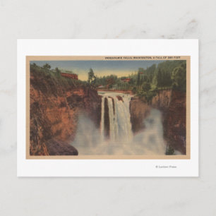 Snoqualmie Falls, WA - Aussicht auf Wasserfälle &  Postkarte