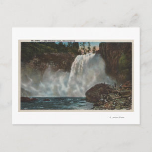 Snoqualmie Falls, WA - Blick auf die Wasserfälle u Postkarte