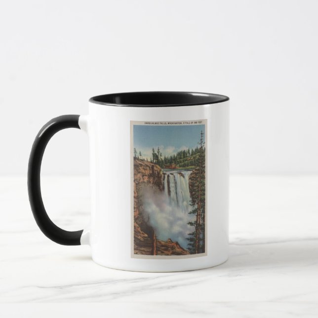 Snoqualmie Falls, WA - Blick auf Wasserfälle am ob Tasse (Links)