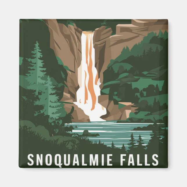 Snoqualmie Falls, WA Magnet (Vorne)