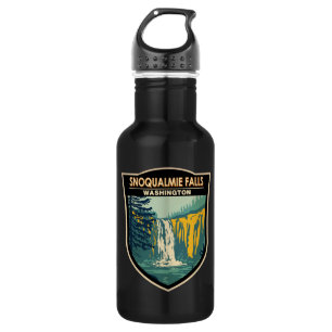 Snoqualmie Falls Washington Wasserfall Vintage Edelstahlflasche