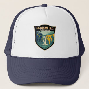 Snoqualmie Falls Washington Wasserfall Vintage Truckerkappe