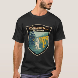 Snoqualmie Falls Washington Waterfall Abzeichen T-Shirt