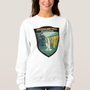 Snoqualmie Falls Washington Waterfall Vintag Sweatshirt