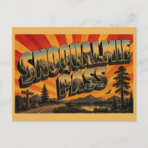 Snoqualmie Pass WA Bergwaldsee Kunst