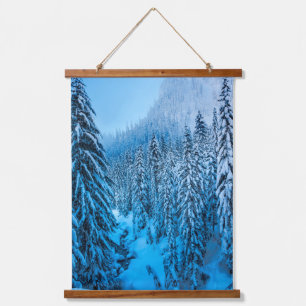 Snoqualmie Pass, Washington Staat. Wandteppich Mit Holzrahmen