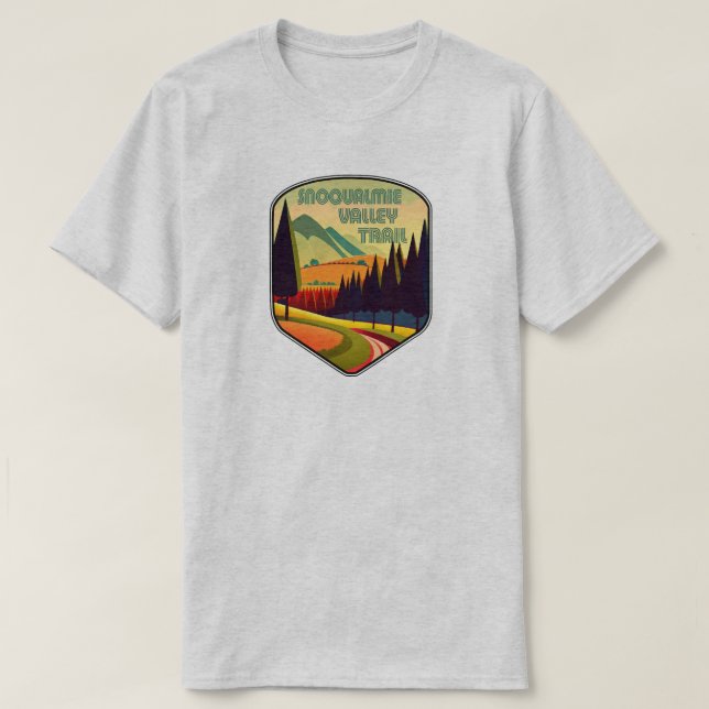 Snoqualmie Valley Trail Washington Staat Colors T-Shirt (Design vorne)