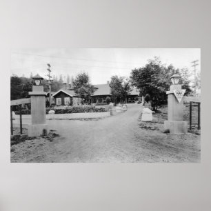 Snoqualmie, WA - Snoqualmie Fall-Häuschen Poster