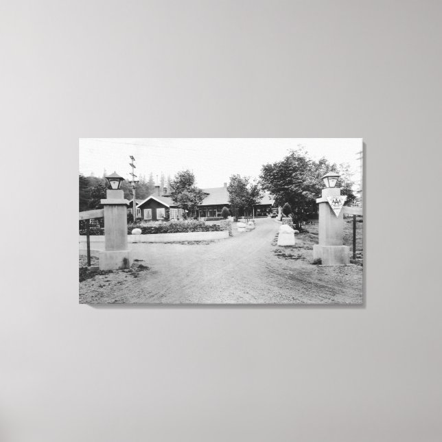 Snoqualmie, WA - Snoqualmie Falls Lodge Leinwanddruck (Vorderseite)