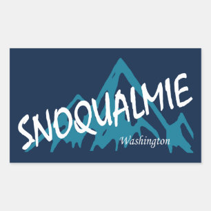 Snoqualmie Washington Berge Rechteckiger Aufkleber