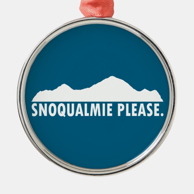 Snoqualmie Washington Bitte Ornament Aus Metall (Vorne)